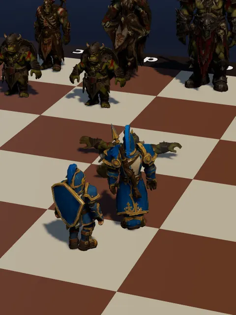 The pawn falls and the knight takes the square